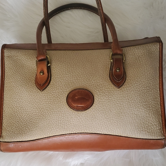 Dooney & Bourke Cream and Brown Satchel - Picture 12 of 16